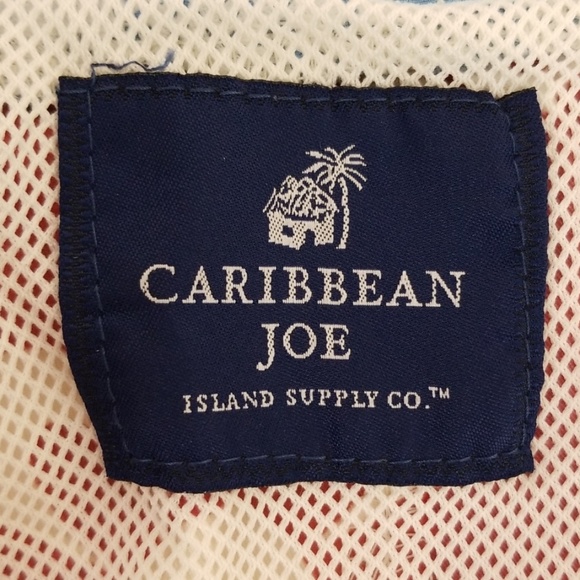 Caribbean Joe Men's XL Red Tropical Hawaiian Swim - Picture 4 of 7